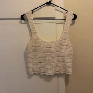 The Reformation Crochet Knit Top